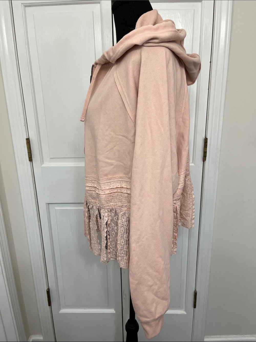 Torrid Blush Hooded Jacket with Ruffle Detail - Picture 4 of 6